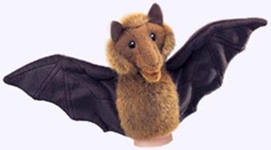 8 in. Little Bat Puppet with 15 in. wingspan