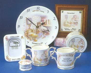 personalized birth plate collection