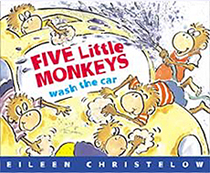 Five Little Monkeys Wash the Car Hardcover Picture Book