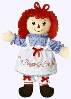 16 in. Raggedy Ann Cloth Doll