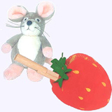 Little Mouse and Red Ripe Strawberry Plush