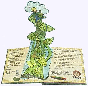 Inside page from Jack and the Beanstalk Faux Diary Hardcover Pictue Book