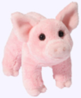 6 in. Pink Pig Plush