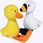 5 in. Duck and Goose Plush Pair