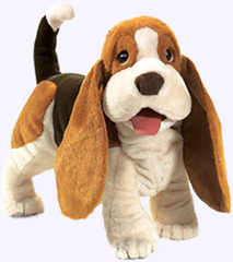 9 in. Basset Hound Puppet