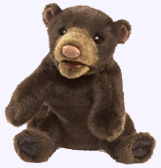 8 in. Small Black Bear Puppet