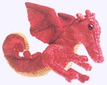 6 in. Red Dragom Finger Puppet