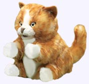 8 in. Orange Tabby Kitten Hand Puppet