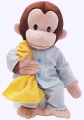 12 in. Curious George Plush in Pajamas