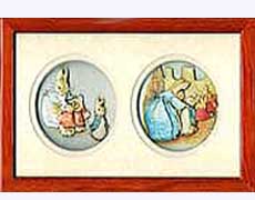 Beatrix Potter Framed Cameos of Mrs. Rabbit