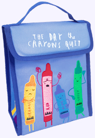 10 in. Day the Crayons Quit Lunch Bag.