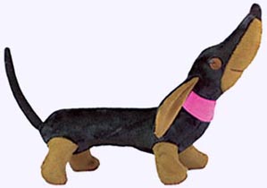 16 in. long Whistle for Willie Plush Dog
