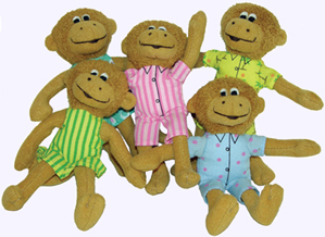 5 in.Monkeys Finger Puppets