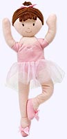 9 in. Brunette Ballerina Finger Puppet