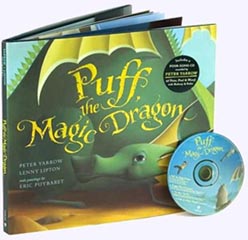 Puff the Magic Dragon Hardcover Picture Book by Peter Yarrow.